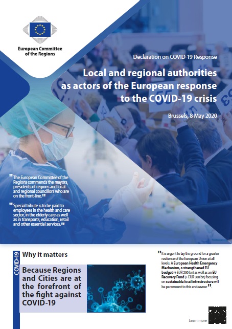 Declaration on COVID-19 Response: Local and regional authorities as actors of the European response to the COVID-19 crisis