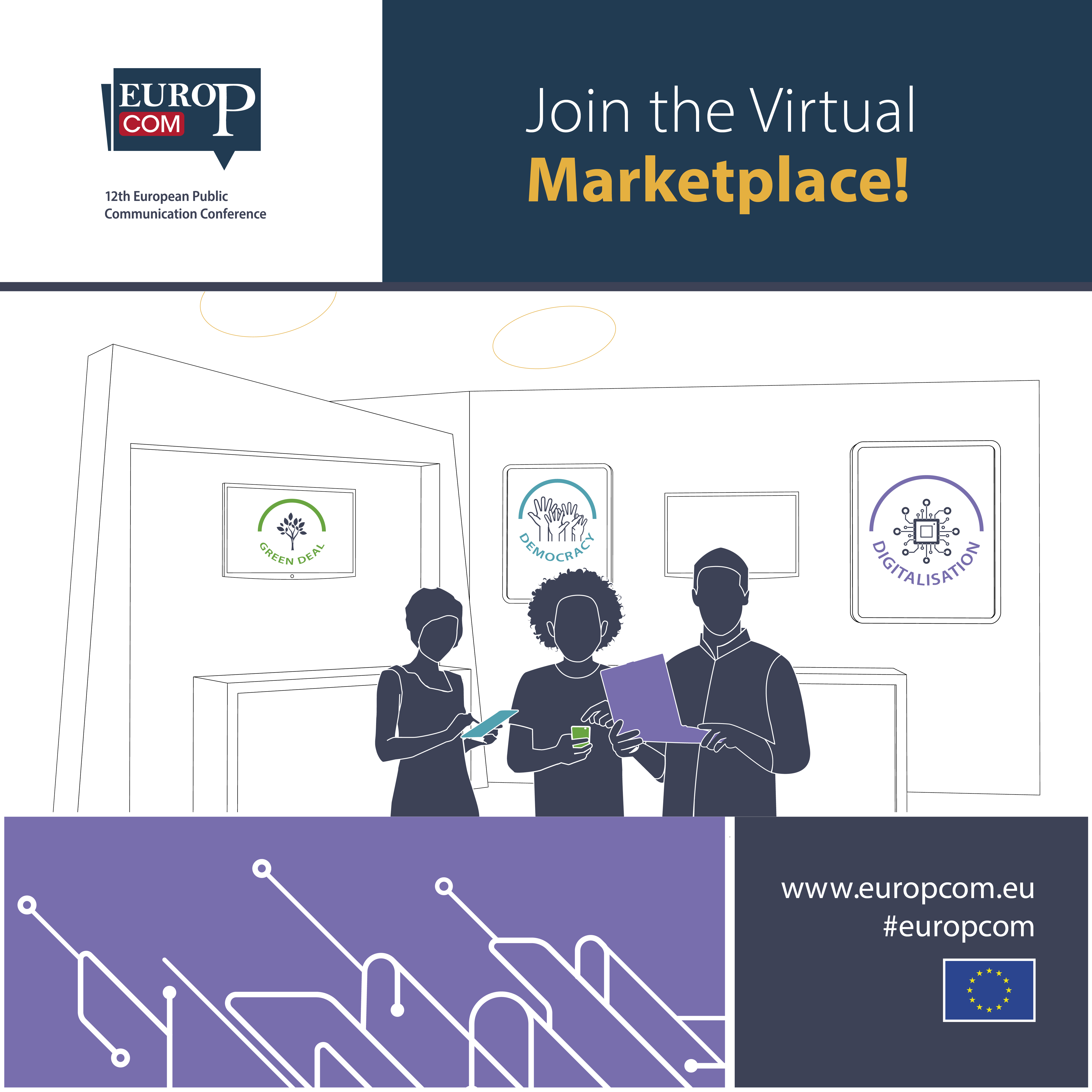 EuroPCom 2021 Virtual Marketplace Square 1200x1200px